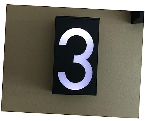 Veemoon 6 Schilder Zeichen Solares Digitales Licht Led Solar-hausnummernleuchte Solar-türschild Solar-zahlenlicht Türschild Nummer 3 Das Schild Digitale Lichter Türverkleidung Draussen