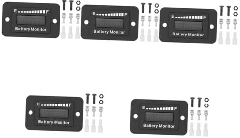 Hemobllo 5Set Golf Cart Indicatore Batteria Regolabile Misuratore Impermeabile Per Auto Elettriche E Carrelli Elevatori Monitoraggio Precisione Prestazioni Design Elegante Per Versatile
