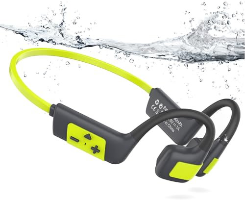 MONODEAL Cuffie Conduzione Ossea Bluetooth 5.4 Subacquee per Piscina IP68 Impermeabile Auricolari MP3 Subacqueo 32G Auricolari Sport per Nuoto, Corsa
