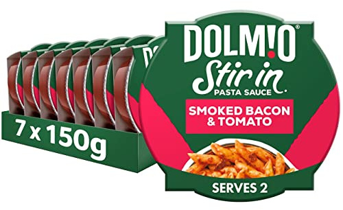 Dolmio Stir In Smoked Bacon and Tomato Pasta Sauce, Bulk Multipack 7 x 150 g pots