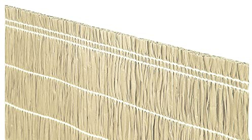 VERDELOOK | Arella Raffy in Polipropilene Colore Beige Naturale 0,9x3m, per Recinzione Giardino, Terrazzo o Balcone, 0.9x3 M
