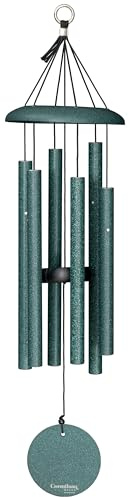 Corinthian Bells 27 Inch Green Wind Chimes for Outside, Outdoor Garden Wind Chime for Patio & Backyard Decor, Made in USA