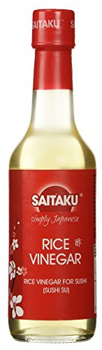 SAITAKU Vinaigre de riz | cuisine japonaise | doux et moelleux | pour riz à sushis | 150ml - Lot de 3