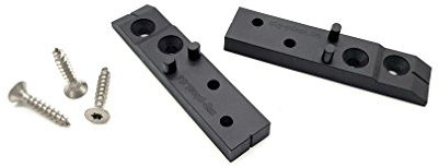 My Plast Terrassen-Abstandhalter – unsichtbarer Distanzhalter inkl. V2A Schrauben für ALU UK, 4 mm, 100 Stück, 2 VPE Holz, Schwarz