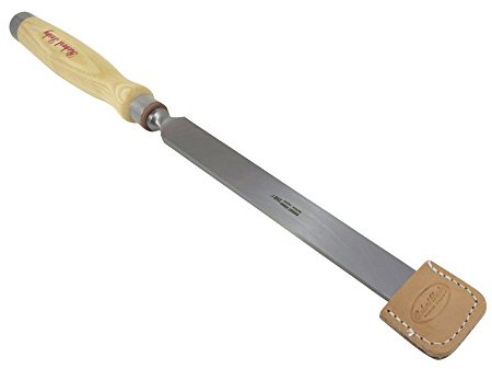 Bundle Robert Sorby 285/285EG25 1 Inch Timber Framing Firmer Chisel with Leather Edge Guard 19-1/2 Inches Overall Length