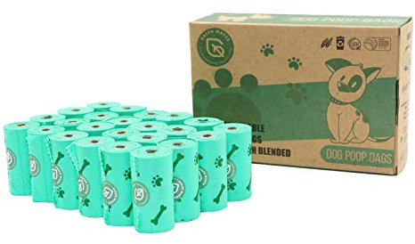 Green Maker 30% Dicker Biologisch abbaubare Hundekotbeutel 360 Beutel Hundekotbeutel aus Maisstärke (Grün)