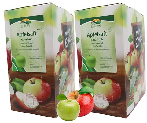 BLEICHHOF® Apfelsaft naturtrüb - Direktsaft, vegan, Bag-in-Box (2x3l)