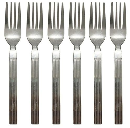 Buystarget 6 X Stainless Steel Cutlery Dining Table Forks Dinner Forks Kitchen