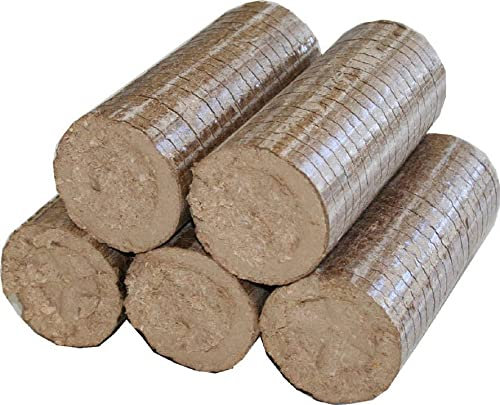 Briquetas de Madera Natural – 30kg- 7.5cm Diámetro - Alto Poder calorífico - para chimeneas, Estufas, hornos de leña