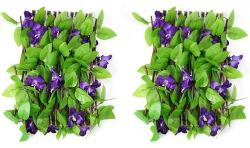 Seto Artificial Ocultacion - Valla De Privacidad De Hojas De Hiedra Sintética Expandible | Paneles De Enrejado De Jardín Con Hojas | Celosia Extensible Con Hojas | Alfombra De Valla De Imitación Para