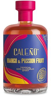 Caleño Mango & Passionfruit Tropical Alcohol Free Rum 50cl | Perfect with Soda or Lemonade | Tropical Flavoured Rum Alternative | Sugar Free Gluten Free and Vegan Friendly