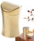 Cubo de basura de acero inoxidable – Cubo de basura multiusos | Papelera de mesa de plata, cubo de basura de acero inoxidable con tapa, cubo de basura cosmética para lavabo de Bur