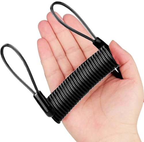 Lock Reminder Cable,Disc Lock Cable For Antitheft Protection - Security Steel Wire Spring Reminder Rope For Scooter Motorcycle Motorbike Vehicle Baggage Helmets Lock