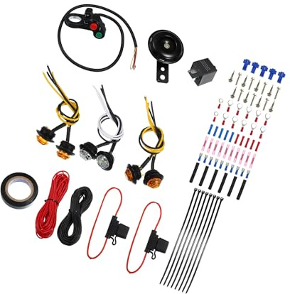 Motoforti 1 Set Universal UTV ATV SXS Scooter LED Turn Signal Horn Kit