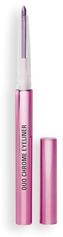 Revolution, Metallic Duochrome Eyeliner, Smudge-Proof Pencil, Waterproof, Colour-Shifting Iridescent Formula, Vegan & Cruelty-Free, Twisted Galaxy Purple, 0.2g