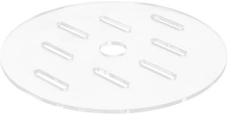 YARNOW Rund Akryl Akvarielock Transparent Flyktsäkert Fiskakvarium Täckplatta med Övre Öppning för Enkel Matning och Underhåll Passar Runda Fiskbubblor och Akvarietillbehör