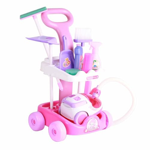 Annadue Juego de Limpieza de Juguetes de Barrido para Niños con Carro de Herramientas - Juego de Limpieza de de Simulación (Annadue7eygfp36nv-200904AH06-1)