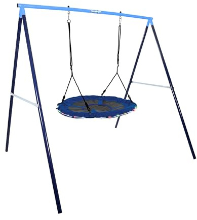 Hedstrom Fabric Nest Style Swing with Lights - Garden Swing - Kids Outdoor Play Equipment for Children | Garden Swing, platform, LED lamps
