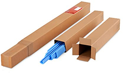 Scatole Cartone Telescopiche 12x12x80cm Scatoloni Imballaggio Spedizioni Cartoni Trasloco Scatoli in cartone Ondulato Leggere Solide e Resistenti - set da 5 - Made in Italy