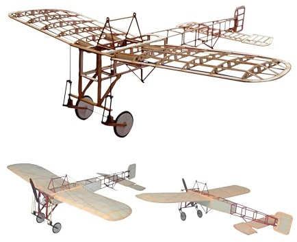 Your Day Mate Blériot XI Slow Flyer Kit pour modèle d'avion, échelle 1:20, envergure 420 mm, kit de Construction de modèle d'avion RC, à Construire soi-même, éléments en Bois balsa découpés au Laser