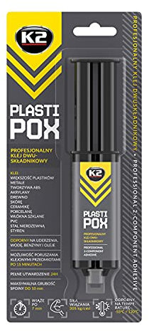 K2 PLASTIPOX 25G – Professionale Adesivo Bicomponente per Plastica