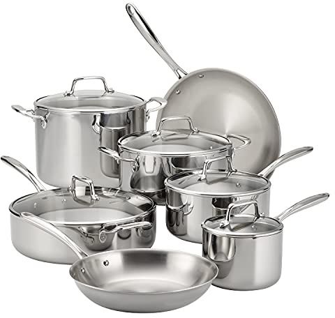 Tramontina Cookware Set Tri-Ply Clad (12-Piece) 80116/1012DS