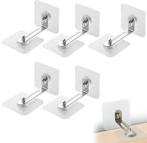 5 Paare Selbstklebende MöBelwandanker, Möbel-Wandanker, Kippschutz Möbel-Wandanker, Kippsicherung Möbel Set für Kleinkinder für Schrank Regal Kommode Belastbarkeit Haustiere Babysicherheit