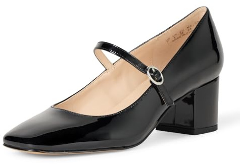 The Drop Aoki Heeled Mary Jane Tacones de Plataforma, Negro, 40 EU
