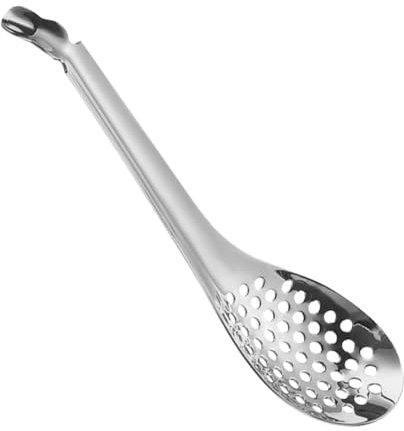 Cucharas de caviar – Herramientas de servicio de lujo para caviar, utensilios de cocina gourmet | Coladores de cuchara con ranura de esférica molecular, juego de cucharas de caviar elegantes,