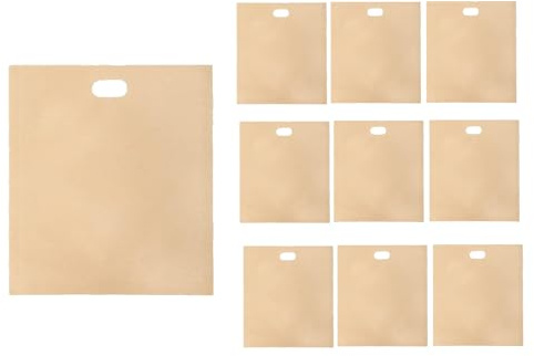 Sxmrmnx Bolsas reutilizables para tostadoras antiadherentes, bolsas de plástico para sándwiches fáciles de abrir, bolsas para tostadas, 10 unidades, fáciles de usar