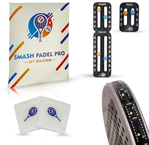 Compteur de Points pour Raquette Padel/Tennis. Bracelet Anti-transpi inclu. Fixation Forte, Facile à Coller. Suivi Pratique des Scores. Idéal pour Joueurs de Padel et Tennis.