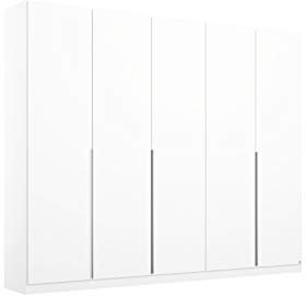 Rauch Möbel Alabama Schrank Kleiderschrank Drehtürenschrank Weiß 5-türig Zubehörpaket Basic 3 Kleiderstangen, 3 Einlegeböden BxHxT 226x210x54 cm
