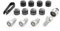 Audi Wheel Lock Bolts M14 x 1.5 x 27, 4 Pieces, Aluminium, Black Finish, Right Hand Thread, Coarse Pitch, Original Audi Accessory