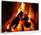 STEINFELD Bild Infrarotheizung mit Thermostat | Made in Germany | viele Motive 350-1200 Watt Rahmen silber (600W, 032 Kamin)