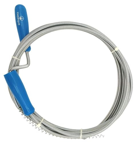 Desatascador de Tuberías 3 metros THORQUE, Punta a Forma di Muelle Ideal para Atascos de Cabellos, Alambre Desatascador Profesional, Cable Tuberías