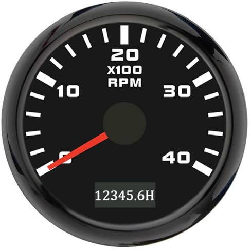 ELING 52 mm varvräknare 4000 varv/min mätare med timmätare 12V 24V med 7 färger bakgrundsbelysning för ATV UTV karting