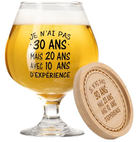 KAAYEE 30 Ans Anniversaire Homme, 17oz Verre À Bière 1995, Idee Anniversaire 30 Ans pour Homme Papa Grand Pere Tonton Frere Mari Collègue Son Copain Amie