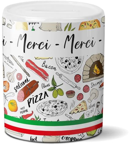 DECOHO - Tirelire pourboire - Tips - Restaurant Pizzeria - Multicolore