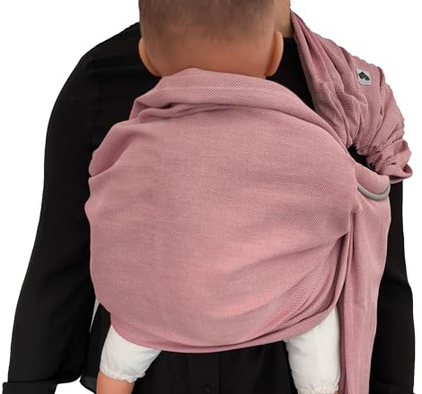 Shabany® - Ring Sling Sling - 100% Organic Cotton - Baby Belly Carrier for Newborns Toddlers up to 15 kg - Includes Baby Wrap Carrier Instructions - Fuchsia