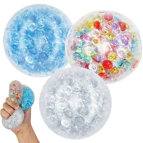 Balle Anti Stress Enfants 3 Pièces, Boules à Pétrir Anti-Stress, Boule de Stress pour TDAH, Autisme, Enfants et Adultes