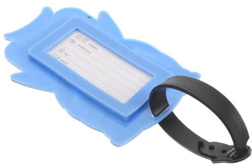 SKISUNO Unisex Haj Bagageetikett i PVC Silikon Lätt att Fästa och Ta Söt Resväska Identifieringstagg för Resväskor och Incheckat Bagage Nyhet Bagageetiketter för Enkel Hantering