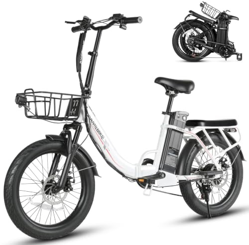 SAMEBIKE CY20PRO Fat Bike electrica Plegable 20 250W Motor Bicicleta eléctrica de montaña batería extraíble Caja de Cambios de 7 velocidades Ebike Plegable Suspensión Delantera y Doble Disco Frenos