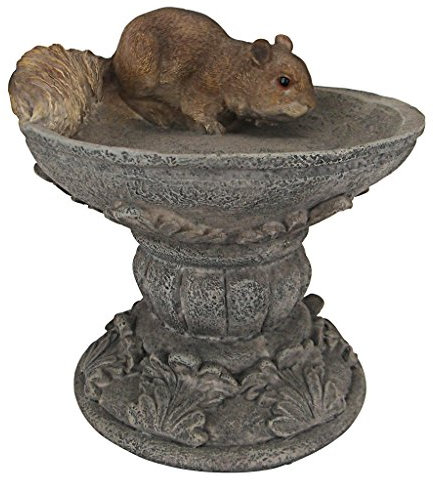 Design Toscano QM231341 Statua di Hunter, Lo Scoiattolo dei Boschi, Multicolore, 19x18x19 cm