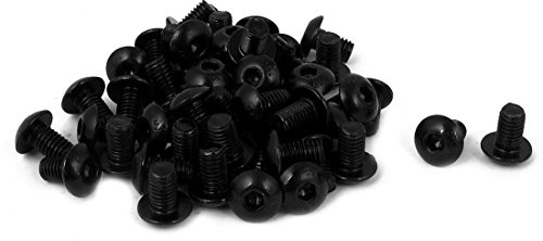 sourcing map M5x 8mm Button Head Innensechskant Cap Schraube Schwarz 50 DE de