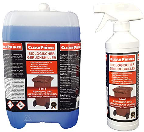 Biologischer Geruchskiller Reiniger 2,5 Liter | CP400250 | Biotonne Mülltonnen Geruchs -absorber -beseitigung -entferner Abfall Gerüche Toiletten Urinale Maden Mülleimer Windeleimer Pflegeheime Gullys