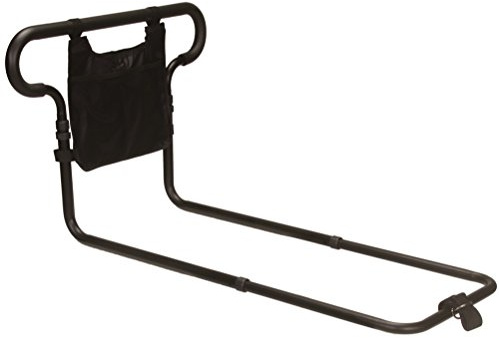 Elite Care Looped safety bed rail mobility aid adjustable with useful storage pocket