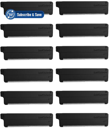 baKblade 2.0 - Rückenhaar- und Körperrasierer Ersatzkartuschen für Rasierklingen - Kompatibel mit Bakblade 2.0, 3.0 und 2.0 Elite Rasierer - Dryglide Technologie (12 Ersatzklingen Set)