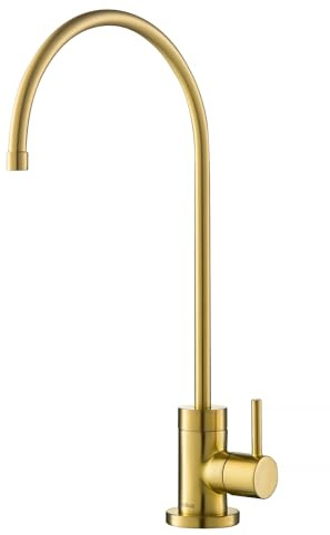 KRAUS Purita 100% Lead-Free Kitchen Water Filter Faucet in Brushed Brass, FF-100BB