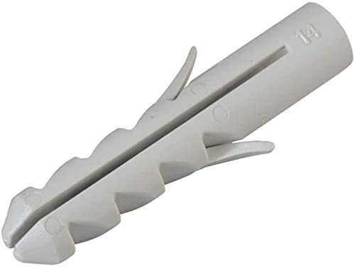 M14 x 75mm Nylon Wall Expansion Plug Scaffold Apollo Screw Plugs Rimless - 25 Box