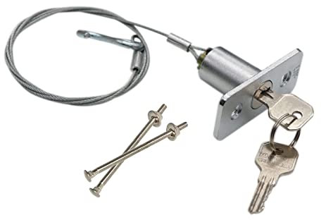 Kit de verrouillage d'urgence avec 2 clés, serrure à dégagement rapide pour porte de garage universelle